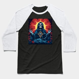 Day Of The Dead - Praying La Calavera Catrina - Santa Muerte Baseball T-Shirt